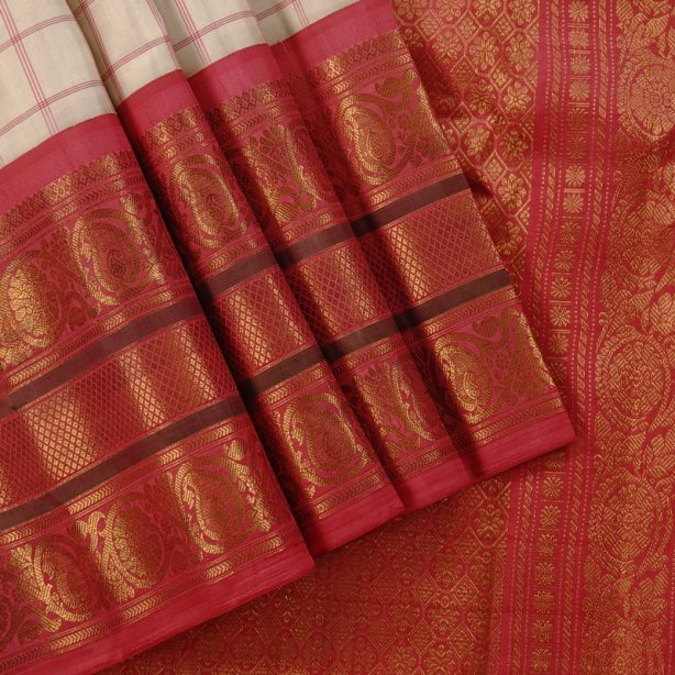 Pure Handloom Light Blue Gadwal Silk Saree With Kanjivaram Border Online