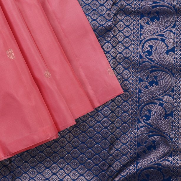 Vishal Prints Hot Pink And Turquoise Silk Weaving Saree With Zari Bord